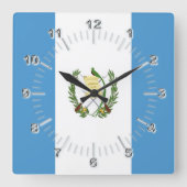Guatemalteekse vlag vierkante klok (Voorkant)