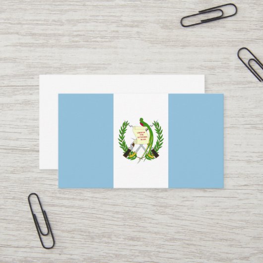 Guatemalteekse vlag visitekaartje (Voorkant / Achterkant in situ)