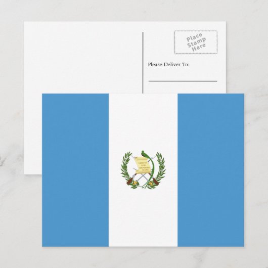 Guatemalteekse vlag, vlag van Guatemala Briefkaart (Voorkant / Achterkant)