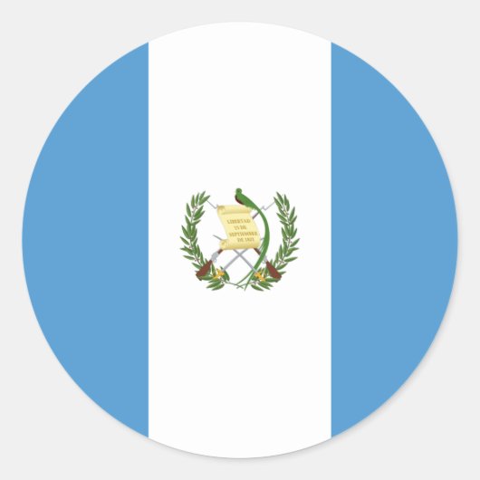 Guatemalteekse vlag, vlag van Guatemala Ronde Sticker (Voorkant)