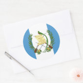 Guatemalteekse vlag & wapen, vlag van Guatemala Ronde Sticker (Envelop)