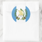 Guatemalteekse vlag & wapen, vlag van Guatemala Ronde Sticker (Tas)