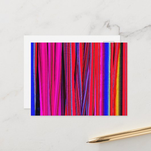 Guatemalteekse weefsels: schatkist van Chichicaste Briefkaart (Voorkant / Achterkant in situ)