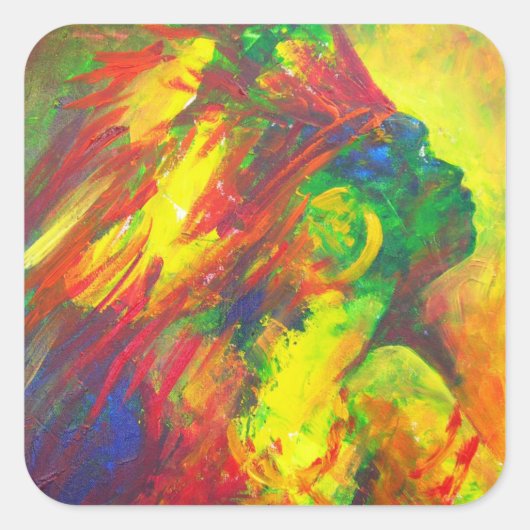 Guatiguana de Taino 2011 Vierkante Sticker (Voorkant)