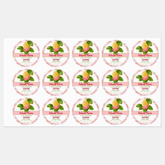 Guava Fruit Canning Labels (Vel)