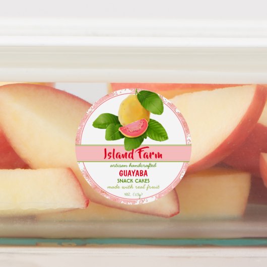 Guava Fruit Canning Labels (Aangebracht)