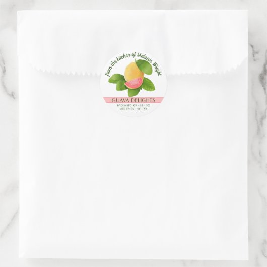 Guava Fruit Canning Ronde Sticker (Tas)