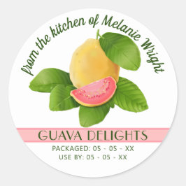 Guava Fruit Canning Ronde Sticker