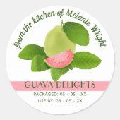 Guava Fruit Canning Ronde Sticker (Voorkant)