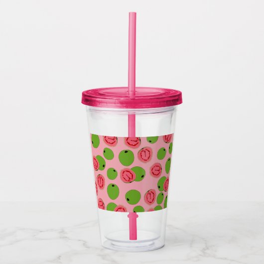 Guava Fruit Pattern Acryl Drinkbeker (Voorkant)