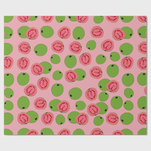Guava Fruit Pattern Cadeaupapier (Vlak)