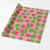 Guava Fruit Pattern Cadeaupapier (Uitgerold)