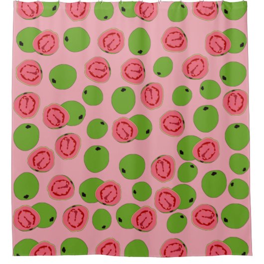 Guava Fruit Pattern Douchegordijn (Voorkant)