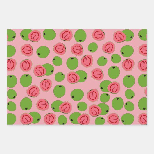 Guava Fruit Pattern Inpakpapier Vel (Voorkant)