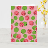 Guava Fruit Pattern Kaart (Gele Bloem)