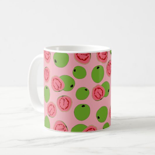 Guava Fruit Pattern Koffiemok (Voorkant links)