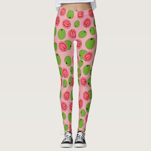 Guava Fruit Pattern Leggings (Voorkant)