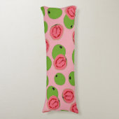 Guava Fruit Pattern Lichaamskussen (Voorkant Verticaal)