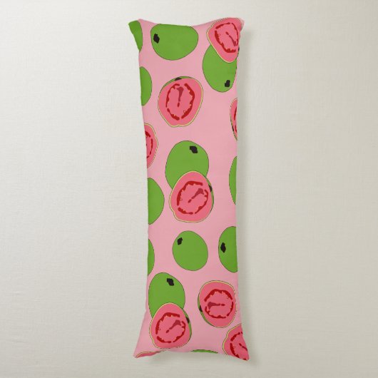 Guava Fruit Pattern Lichaamskussen (Voorkant Verticaal)