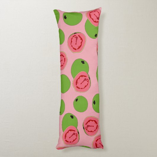 Guava Fruit Pattern Lichaamskussen (Achterkant (Verticaal))