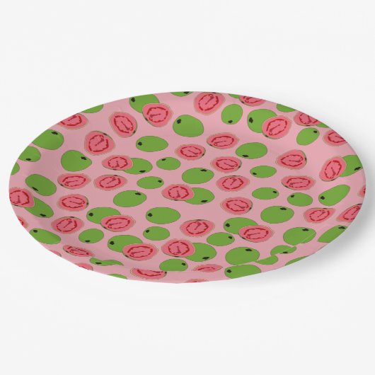 Guava Fruit Pattern Papieren Bordje (Gekanteld)
