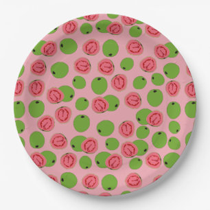 Guava Fruit Pattern Papieren Bordje