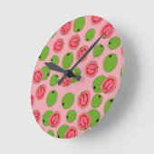 Guava Fruit Pattern Ronde Klok (Hoek)