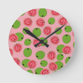 Guava Fruit Pattern Ronde Klok (Voorkant)