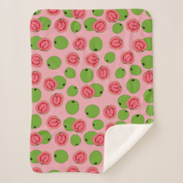 Guava Fruit Pattern Sherpa Deken