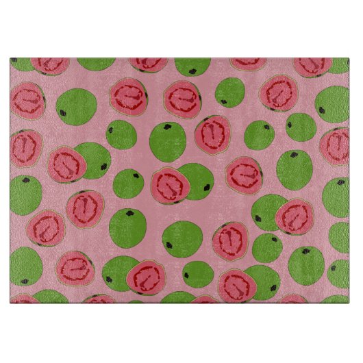 Guava Fruit Pattern Snijplank (Voorkant)