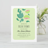 Guava Fruit Roze Groen Bruidsfeest Kaart (Staand voorkant)