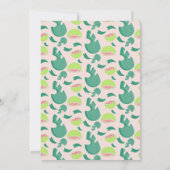 Guava Fruit Roze Groen Bruidsfeest Kaart (Achterkant)