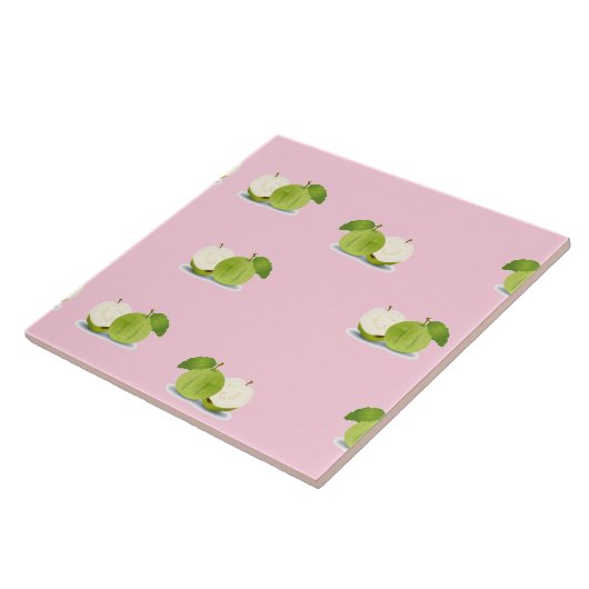 Guave op roze tegeltje (Zijkant)