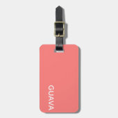 Guave roze kleur naam bagagelabel (Voorkant verticaal)