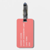 Guave roze kleur naam bagagelabel (Achterkant verticaal)