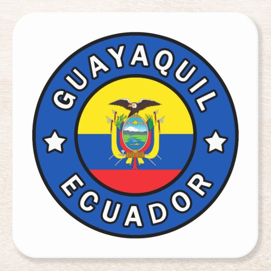 Guayaquil Ecuador Kartonnen Onderzetters (Voorkant)