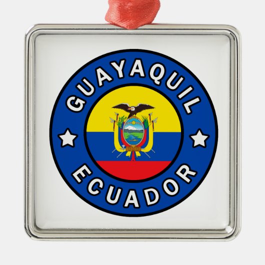 Guayaquil Ecuador Metalen Ornament (Voorkant)