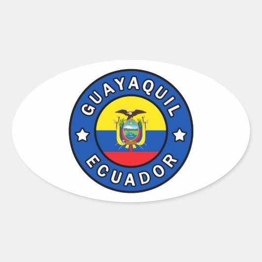 Guayaquil Ecuador Ovale Sticker (Voorkant)