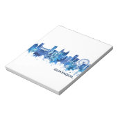 Guayaquil Ecuador Skyline Blue Notitieblok (Linkerzijde)