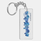 Guayaquil Ecuador Skyline Blue Sleutelhanger (Voorkant Links)