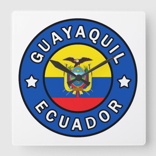 Guayaquil Ecuador Vierkante Klok (Voorkant)