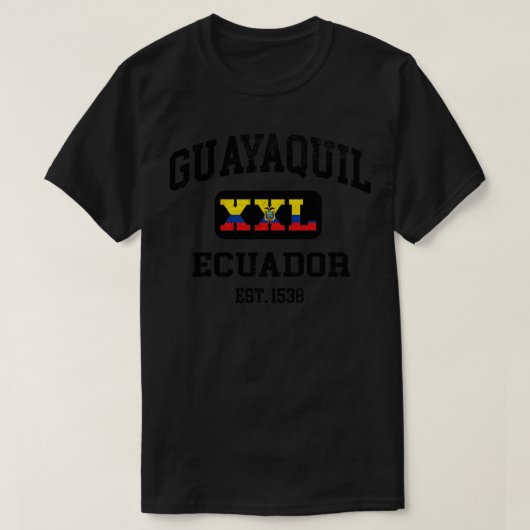 Guayaquil Ecuador XXL Atletisch ontwerp T-shirt (Design voorkant)