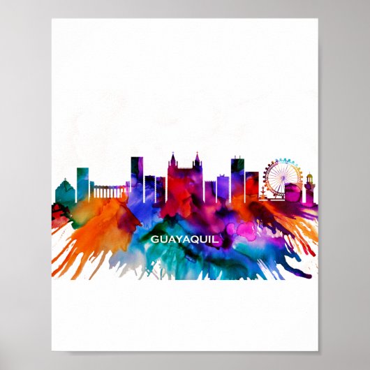 Guayaquil Skyline Poster (Voorkant)