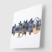 Guayaquil Skyline Vierkante Klok (Hoek)