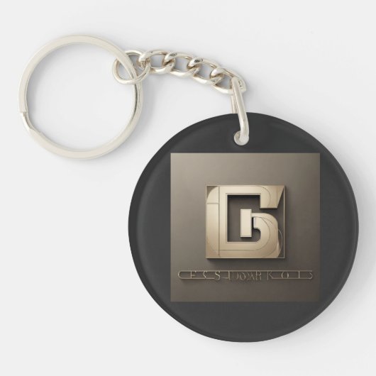 Gucci Signature Logo sleutelhanger (Voorkant)
