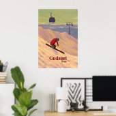 Gudauri Georgië Skigebied Reisposter Poster (Thuiskantoor)