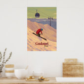 Gudauri Georgië Skigebied Reisposter Poster (Keuken)
