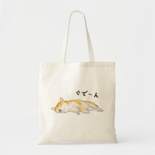 "Gudeeen" ontspannende Shiba Inu Tote Bag