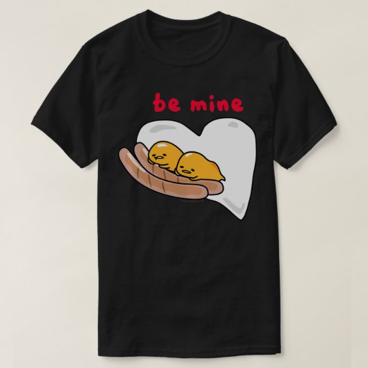 Gudetama Be Mine Sausage & Eggs Valentijns Sweat T-shirt (Design voorkant)