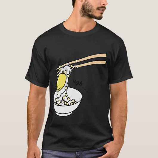 Gudetama Chopsticks T-shirt noedels Shirt (Voorkant)